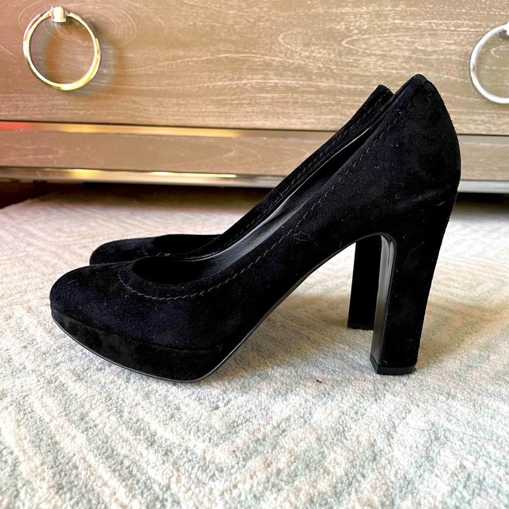 J.Crew Black Suede Heels